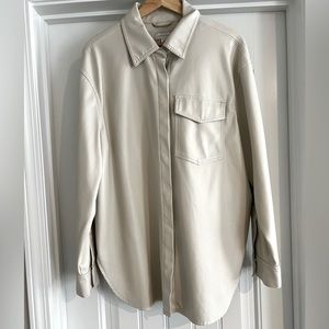 TOPSHOP Maternity Faux Leather Top